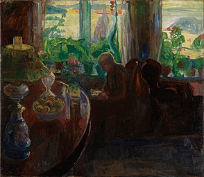 Interiør med maleren Oluf Wold-Torne, 1901