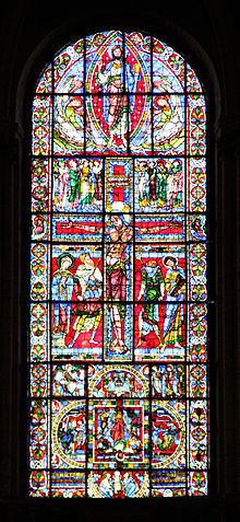 The Crucifixion of Poitiers Cathedrale Saint-Pierre Vitrail de la crucifixion. Poitiers. Cathedrale Saint-Pierre.jpg