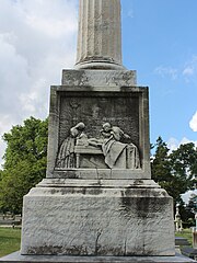 The Yellow Fever Memorial in Laurel Hill Cemetery was built to honor the "Doctors, Druggists and Nurses" from Philadelphia who helped fight the epidemic in Portsmouth Yellow Fever Memorial in Laurel Hill Cemetery.jpg