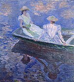 "Young Girls in a Rowing Boat" (1887) by Claude Monet - The National Museum of Western Art, Tokyo (W1152)