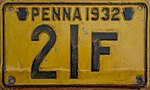Номерной знак Пенсильвании 1932 года.jpg