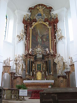 Oltář farního kostela svatého Michaela archanděla ve Smržovce