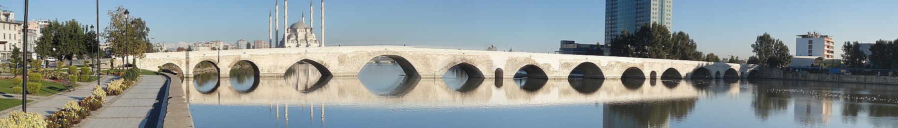 The Roman-era Stone Bridge spanning the Seyhan River
