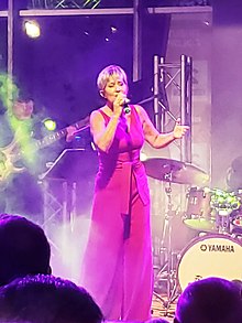 Andrea Tessa performing live.