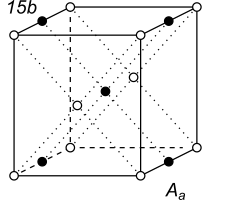 Black-white (antisymmetric) 3D Bravais Lattice number 15b (Orthorhombic system)