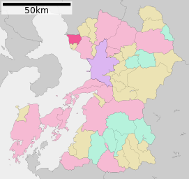 Lokasi Arao di Prefektur Kumamoto