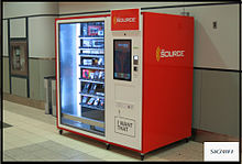 The Source automated retail kiosk dispensing electronics at an airport Automated Retail Dispensing at Airports Electronics - The Source.JPG