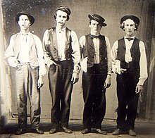 Billy le Kid, Doc Holliday, Jesse James y Charlie Bowdre, en Las Vegas en 1879