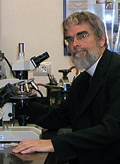 Brother Guy Consolmagno SJ, Vatican astronomer and Carl Sagan Medalist. Br Guy in Lab.jpg