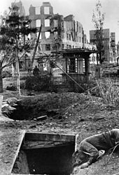 Death and destruction during the Battle of Stalingrad, October 1942 Bundesarchiv Bild 183-B22436, Russland, Kampf um Stalingrad, Ruinen.jpg