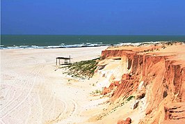 Het strand van Canoa Quebrada