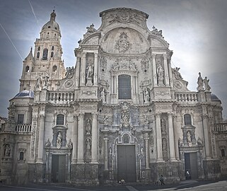 Fachada de la catedral de Murcia, de Jaime Bort (1737-1754).