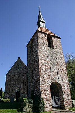 Losstaande toren van de Sint-Martinuskerk in Etzel
