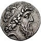 Монета Деметрия II Никатора (обрезанная), Птолемея в Финикии mint.jpg