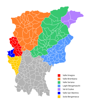 Mappa divisa per regioni