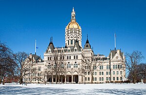 The Connecticut State Capitol, in downtown Har...