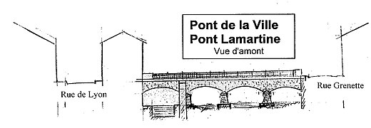 Croquis pont Lamartine de Jean Thonnérieux
