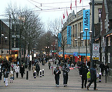 Central Croydon's main shopping area CroydonNorthEnd.jpg