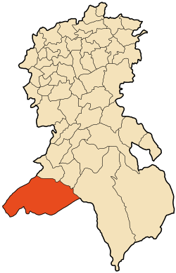 Localização da cidade dentro da província de Sidi Bel Abbès