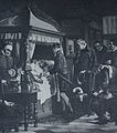 Die Gartenlaube (1884) b 149.jpg Christian IV. von Dänemark am Sterbebette seines Kanzlers Niels Kaas Nach dem Oelgemälde von Karl Bloch