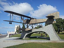 Monument to the flight in Lisbon. First South TransAtlantic flight monument in Lisbon.jpg