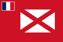 Bandera no oficial de Wallis y Futuna (1887-1910)