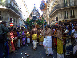 Celebrations of Murugan by the Sri Lankan Tamil community in Paris, France Ganesh Paris 2004 DSC08471.JPG