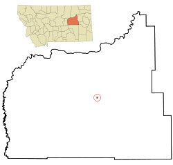 Location of Jordan, Montana