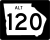 State Route 120 Alternate marker