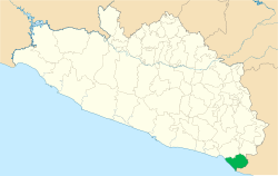Cuajinicuilapa község elhelyezkedése Guerrero államban