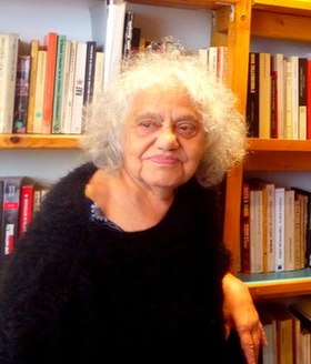 Hellyette Bess dans sa librairie en 2017.