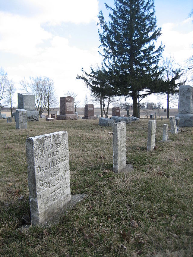 Some of the graves in the burial ground pre-date the 1874 Friends meeting house.