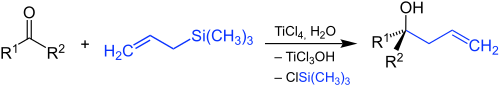 Übersichtsreaktion der Hosomi-Sakurai-Reaktion_1,2-Addition