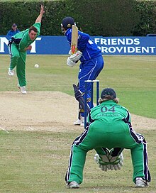 Photographie représentant un match entre l'Irlande et l'Essex, en 2007.