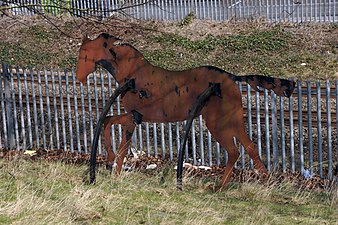 Iron Horse sculpture passant at Smethwick Rolfe Street 47