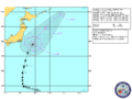 聯合颱風警報中心預報圖（9月24日）