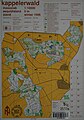 Schweizerische Orientierungslaufkarte mit Stempelfeld zur Dokumentation der gefundenen Stationen