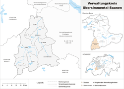 Location of Obersimmental-Saanen District
