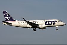 LOT Embraer 170 in 2010s livery