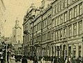 Former branch building in Lviv, Jagiellonska ulica (now Hnatyuka) 3 (center), on a 1908 postcard