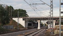 Tijdens de bouw hetzelfde viaduct gezien uit het westen