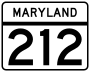Maryland Route 212 marker