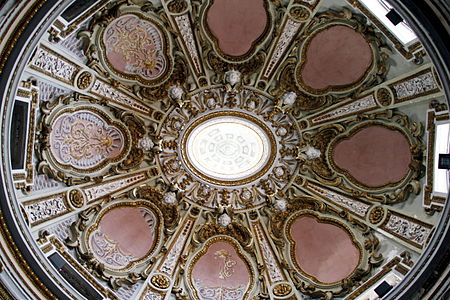Interior da cúpula do cruzeiro.