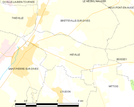 Mapa obce Hiéville