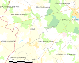 Mapa obce Lublé