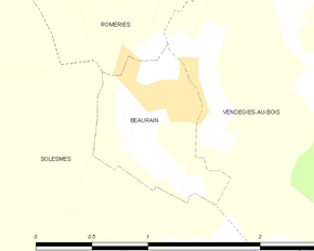 Poziția localității Beaurain