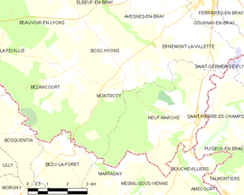Mapa obce Montroty
