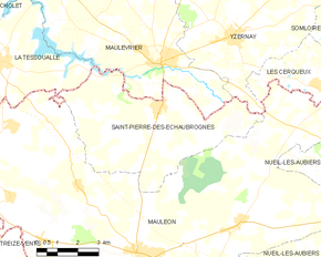Poziția localității Saint-Pierre-des-Échaubrognes