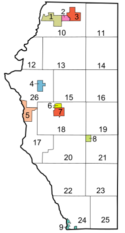 Карта округа Адамс, штат Висконсин.svg