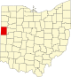 Map of Ohio highlighting Mercer County Map of Ohio highlighting Mercer County.svg